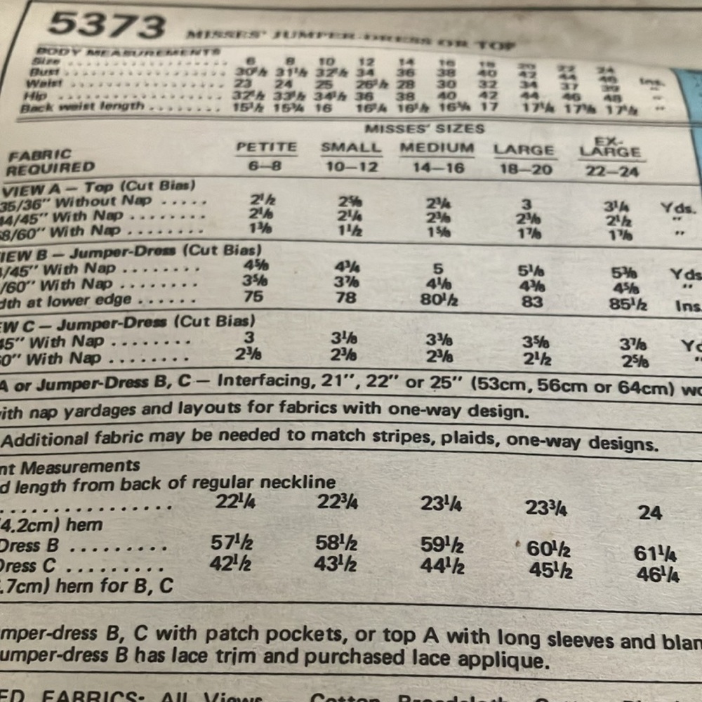 FINAL MARKDOWN Mccalls vintage pattern - Picture 3 of 3